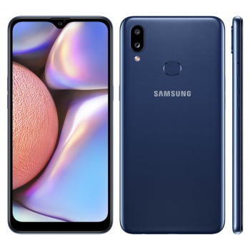 Smartphone Samsung Galaxy A10s Azul 32GB, Câmera Dupla Traseira, Selfie de 8MP, Tela Infinita de 6.2", Leitor de Digital, Octa Core e Android 9.0